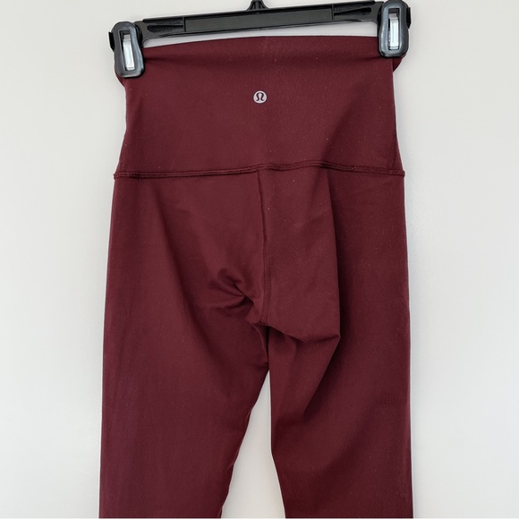NEW LULULEMON High Rise Pant Legging Red Merlot Size 4 NWOT - Picture 3 of 6